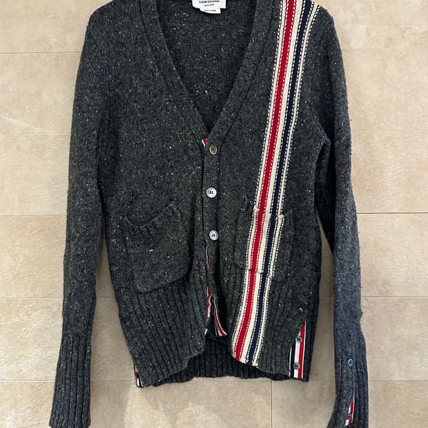 톰브라운 4-바 스트라이프 울 가디건