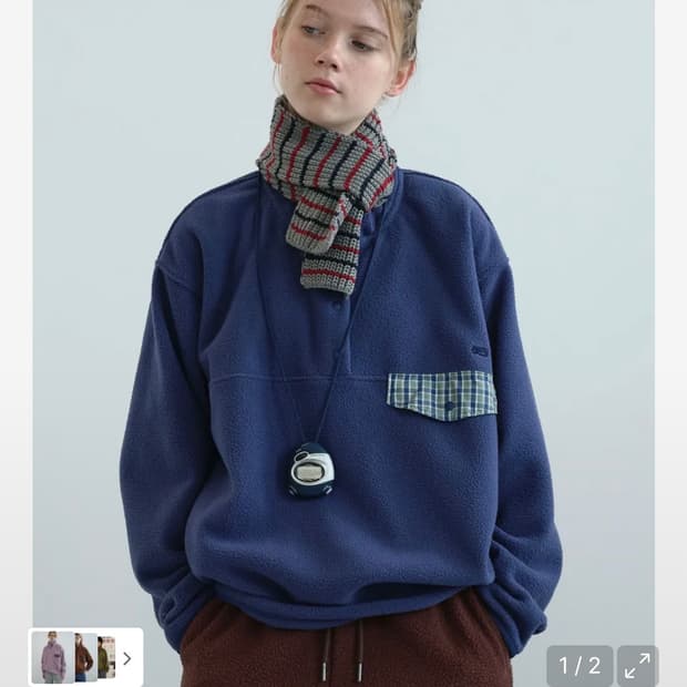 엔조블루스 플리스 아노락