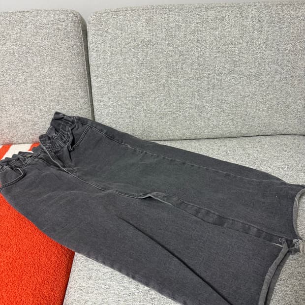 흑청 미디스커트