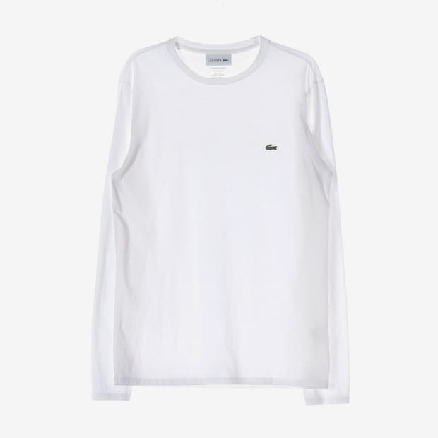 라코스테 피마코튼 롱슬리브 티셔츠 화이트 S