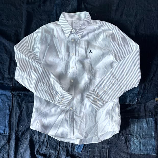 브룩스 브라더스 스트라이프 옥스퍼드 셔츠 XL