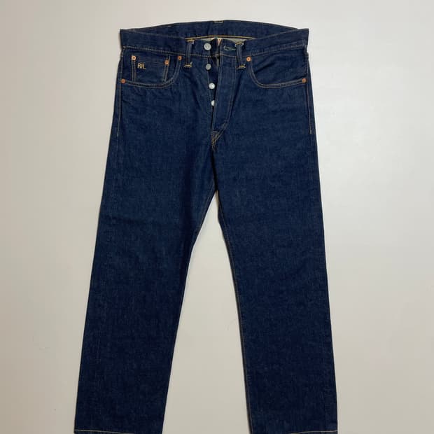 RRL 스트레이트핏 원스워시 셀비지진