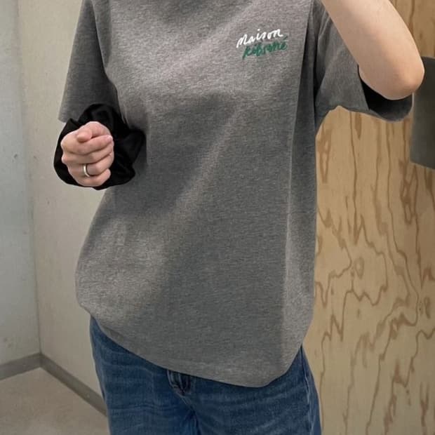 메종키츠네 미니로고 핸드라이팅 반팔 티셔츠 UNISEX