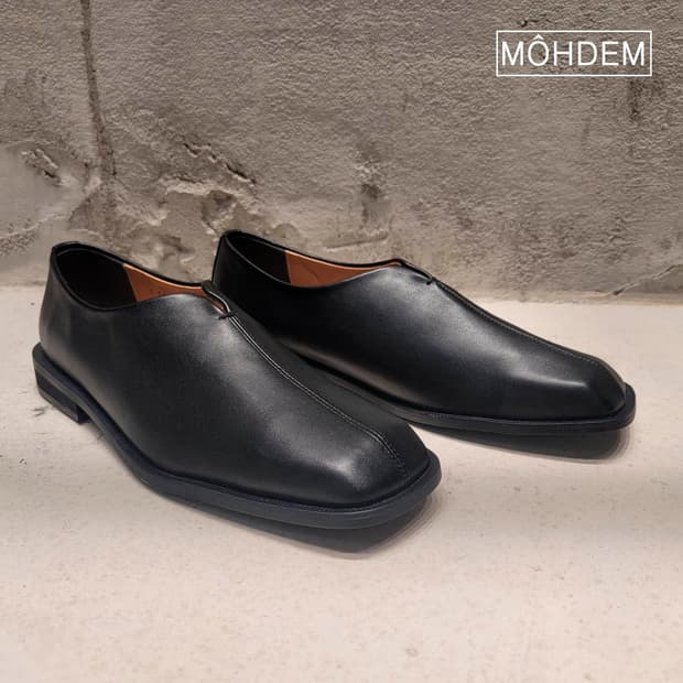 [premium] 메르시 스티치 로퍼 구두 블랙