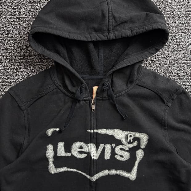 리바이스 빅로고 올드스쿨 기모 후디 집업 2835