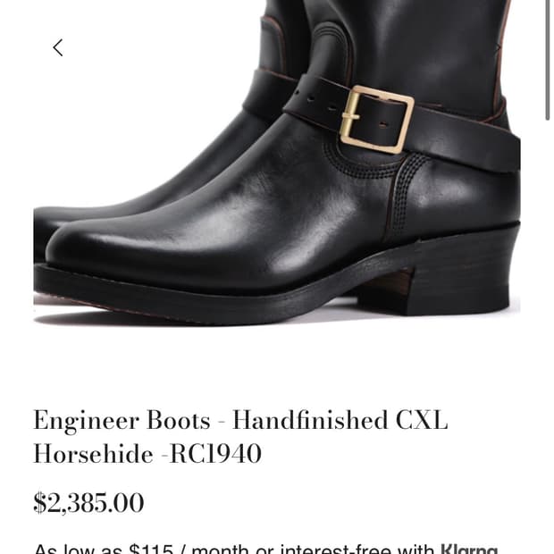 롤클럽 엔지니어부츠 크롬악셀 홀스하이드