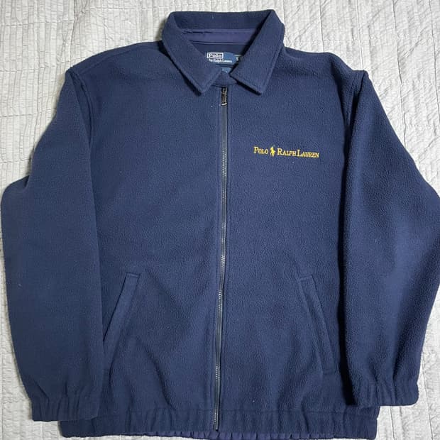 폴로 랄프 로렌 x 빔즈 네이비 앤 골드 컬렉션 플리스 자켓 다크 네이비