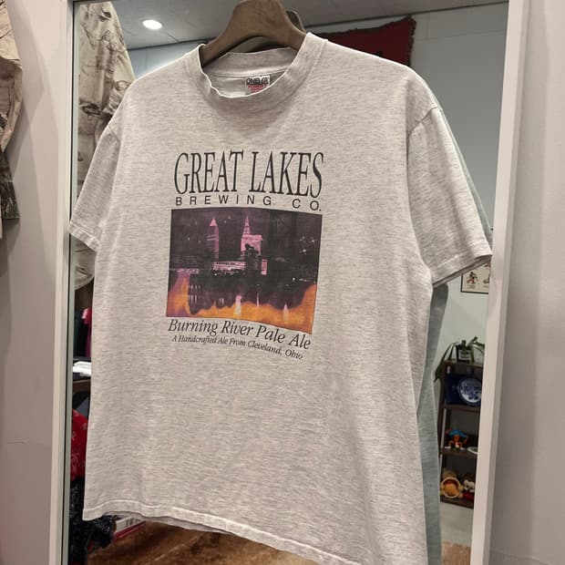 90s Oneita 오네이타 GREAT LAKES 반팔 티셔츠 (USA)