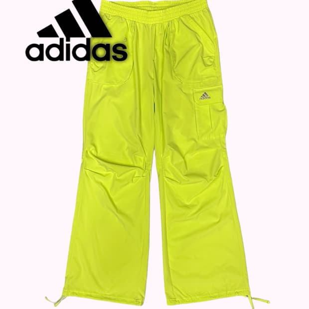 neon lime parachute pants