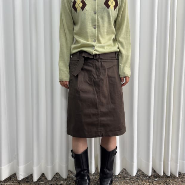 max mara belt midi skirt