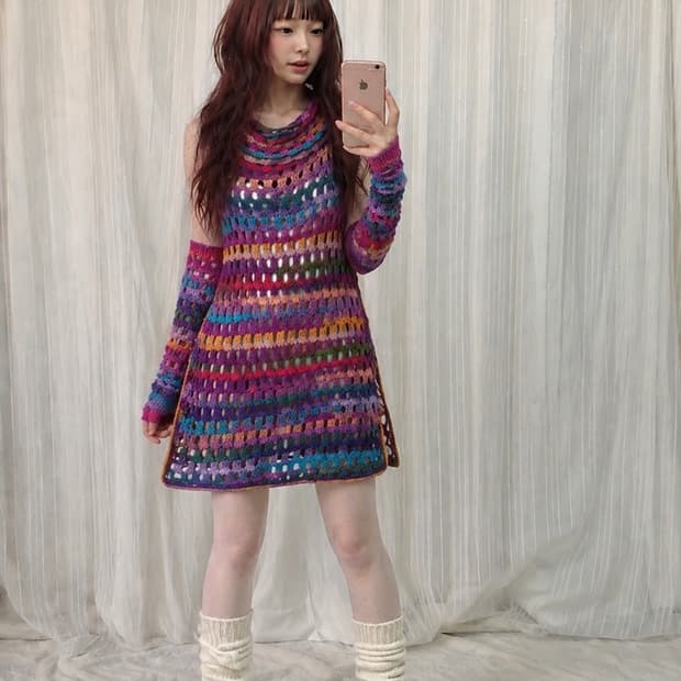 팔토시 니트 원피스 