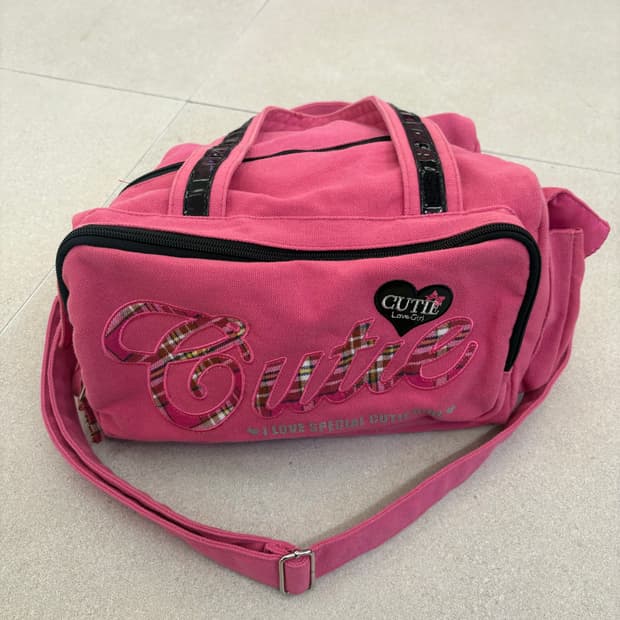 핑크 키치 갸루 숄더백