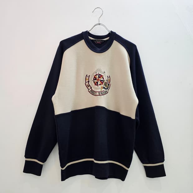 90's 폴앤샤크 배색 맨투맨