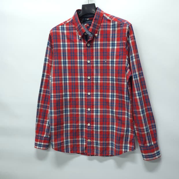 타미힐피거 간절기용 레드체크셔츠 ( 55~66 )