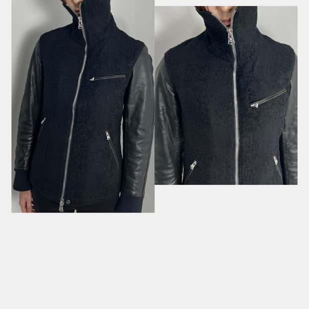 이사무 카타야마 백래쉬 Horse Leather Arm Jacket