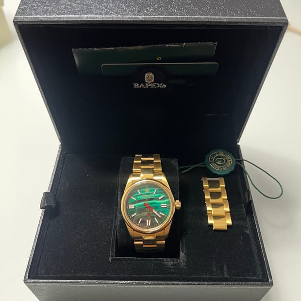 Bapex 베이펙스 타입7 그린 오이스터퍼페츄얼 오마쥬 팝니다