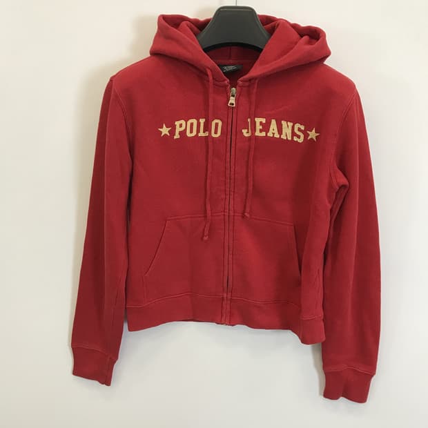 폴로 POLO 스펠아웃 크롭 후드집업 [여성S]