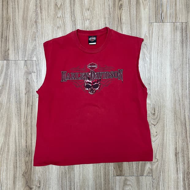USA 할리데이비슨 슬리브리스 티셔츠 L