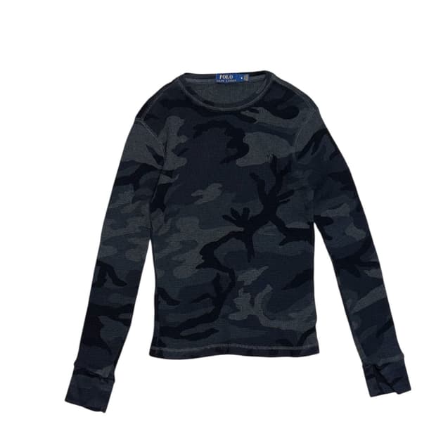 폴로 랄프로렌 카모 와플 롱슬리브
