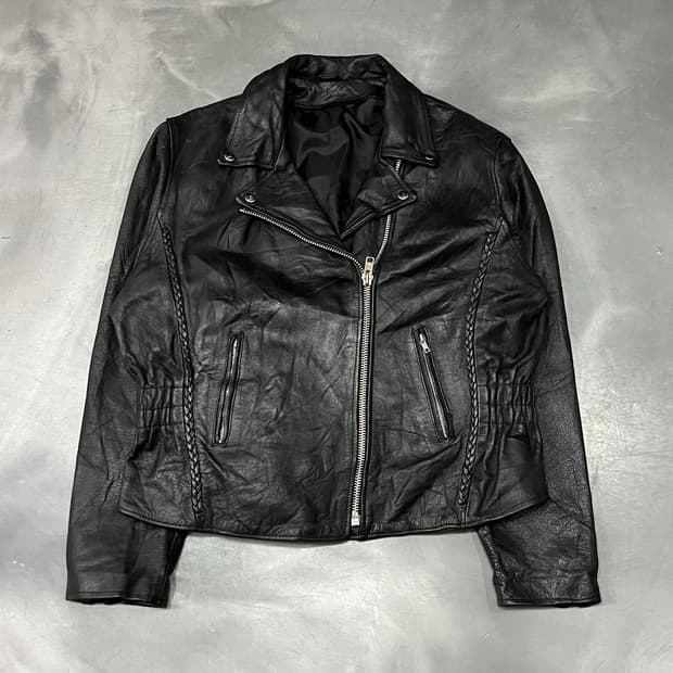  빈티지 리얼레더 라이더 자켓 y15406