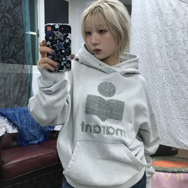 이자벨마랑 빅로고 스웻 후드티 