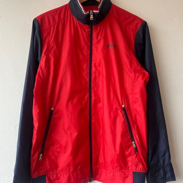 제이디엑스 JDX 남성 레드 바람막이 골프집업점퍼

