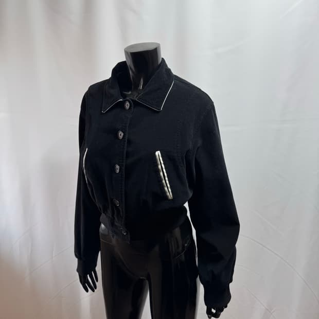 hopper / 코듀로이 스타디움 크롭 자켓