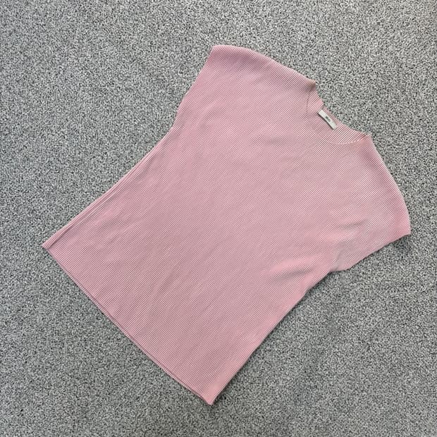 실측 썸제이 여성 플리츠 민소매 티셔츠 0407J