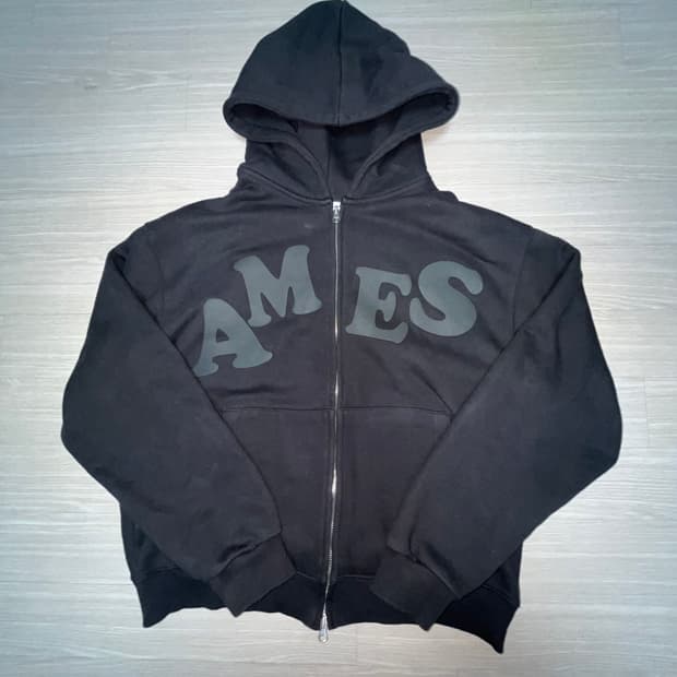 아메스 차콜 후드집업