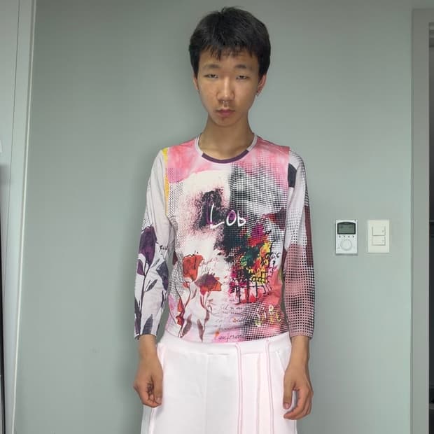 핑크 롱슬리브