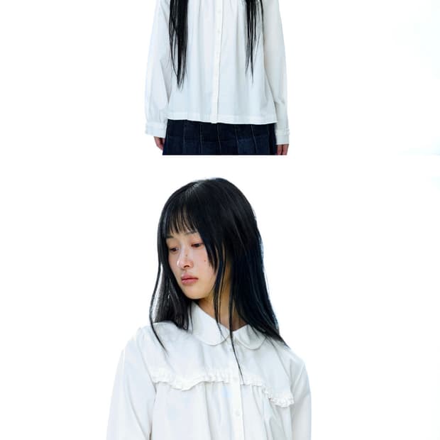 코이세오 (COYSEIO) ROUGH CUT FRILL SHIRT IVO
