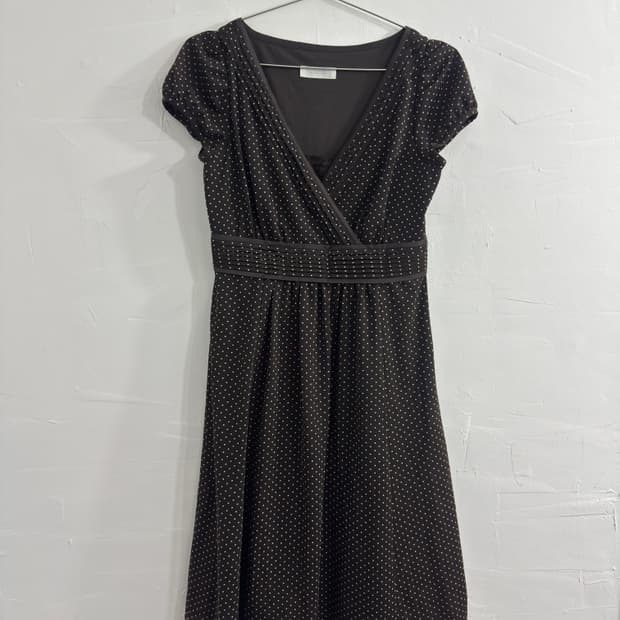 anysis brown dot lovely onepiece