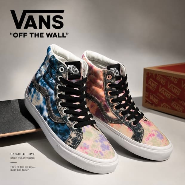 새상품 반스 스케이트 하이 멀티 타이다이 Vans Sk8-Hi