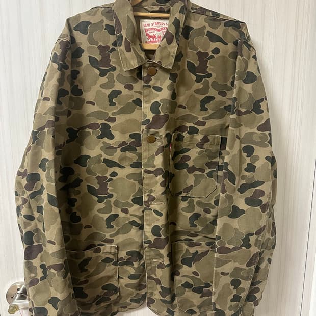 리바이스 덕 카모 패턴 커버올 자켓 L