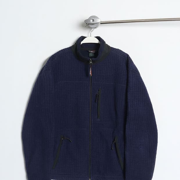 90년대 L.L.Bean 스퀘어 플리스 집업 자켓