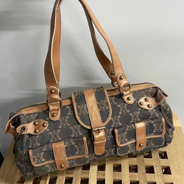 셀린느 데님 트리오페 y2k 숄더백