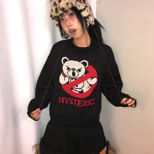 Hysteric Glamour Fxxk Bear Knit