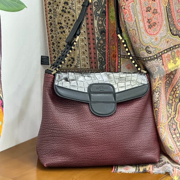 에트로 가죽 숄더백