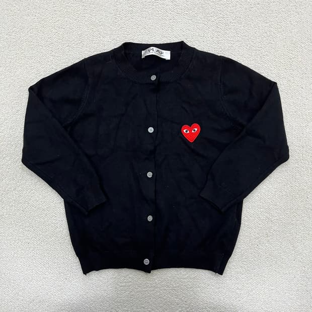 실측확인 하트패치 니트 가디건 (수축) 0311M