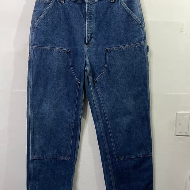 칼하트 더블니 B73 DST 데님팬츠 USA 36x32 가죽탭