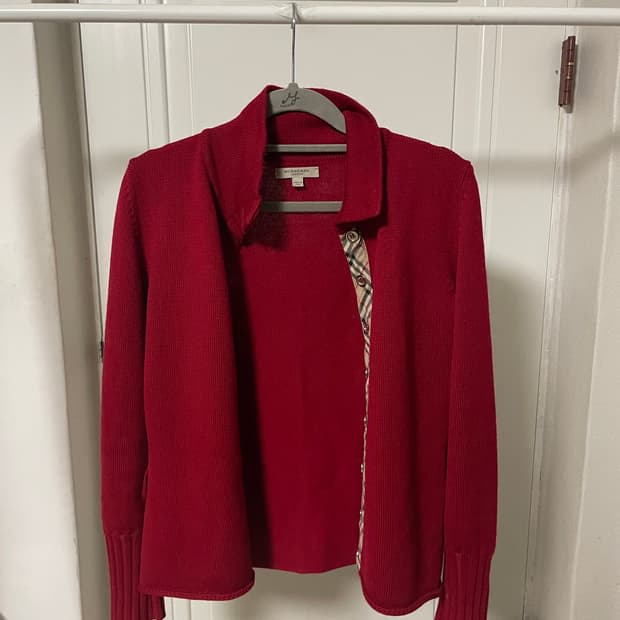 버버리 런던 노바체크 니트 가디건