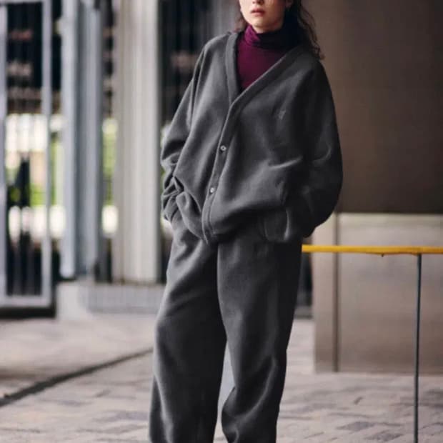 유니클로x니들스 그레이 가디건 M