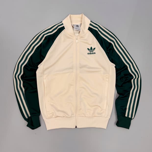 아디다스 루즈핏 흰 초 유로파 트랙 져지