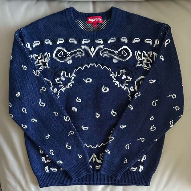 슈프림 반다나 스웨터 니트 S