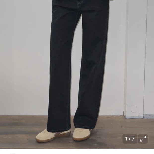 (M) 레더리 포켓 스티치 스트레이트 데님 팬츠 [BLACK] 판매