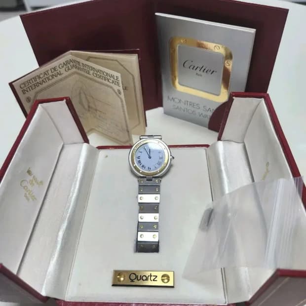 희귀 풀셋] 1985년작 까르띠에 산토스 방돔 32mm LM - 오리지널