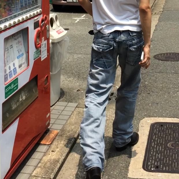 연청 포캣 디테일 청바지