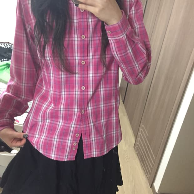 빈티지 체크셔츠