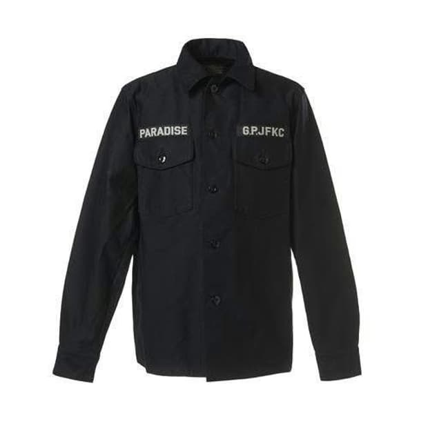 14aw 와코마리아 코튼 오픈카라 아미 워크 자켓 L