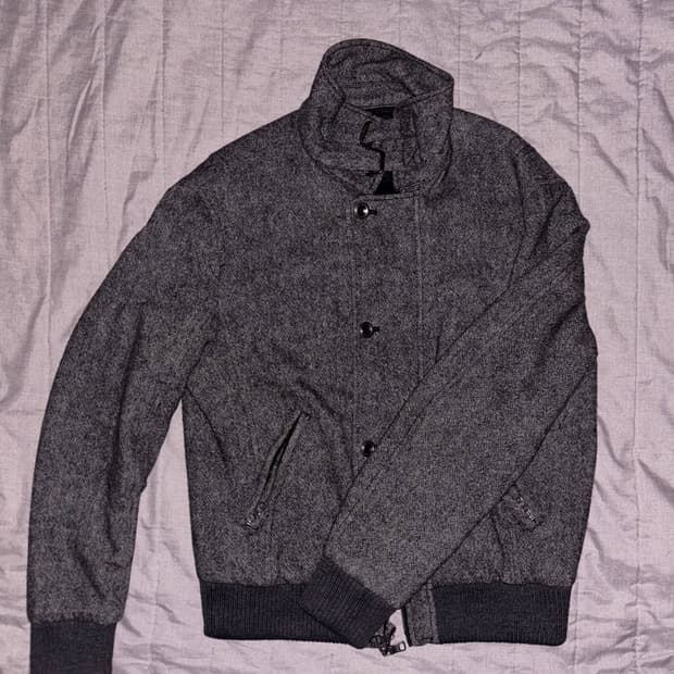 아르마니 익스체인지 하이넥 블루종 자켓 s